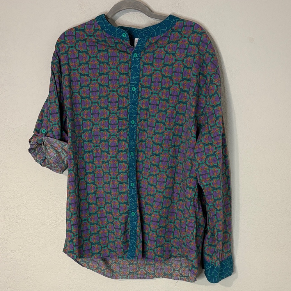 Disney Marvel Black Panther Button Down Long Sleeve Shirt XL